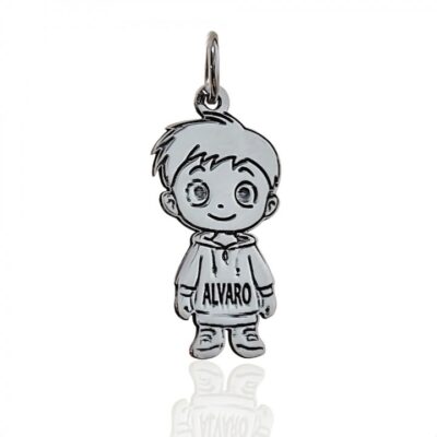 Colgante niño personalizado plata de ley
