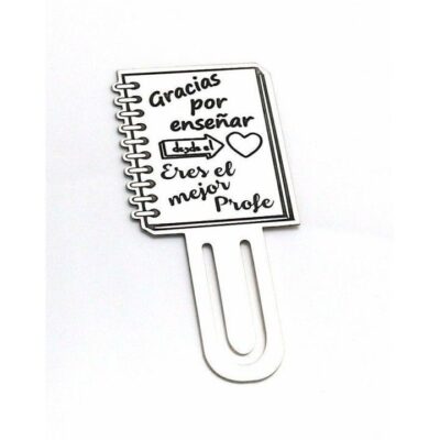 Marcapágina profe plata de ley "Gracias"