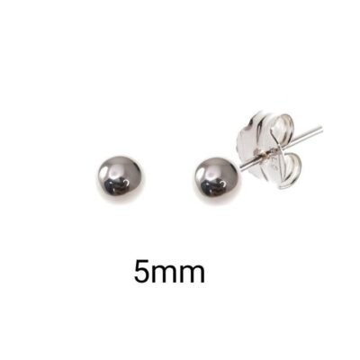 Pendientes bolas plata 5mm