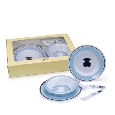 Vajilla Tous celeste 5 piezas