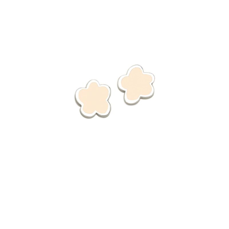Pendientes Agatha Ruiz de la Prada plata de ley flor rosa nude