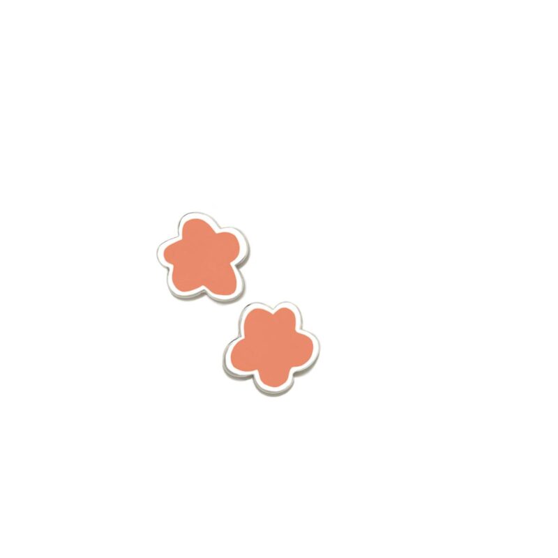 Pendientes Agatha Ruiz de la Prada plata de ley flor anaranjada