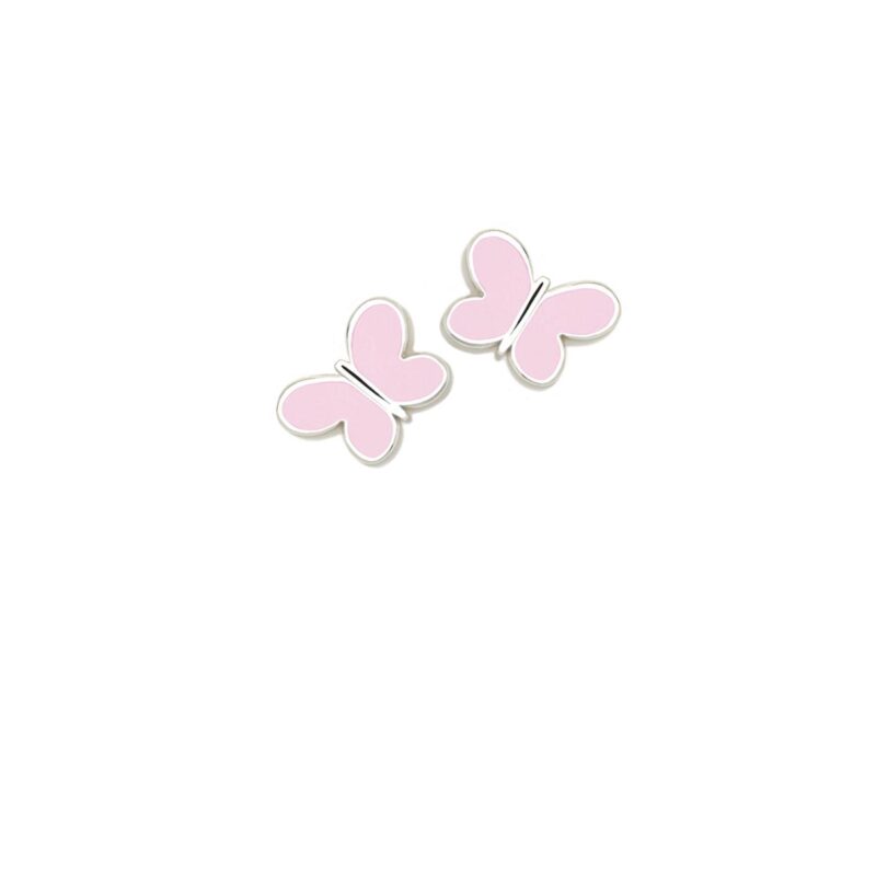 Pendientes Agatha Ruiz de la Prada plata de ley mariposa rosa