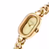 Reloj analógico joya con brazalete cadena de acero dorada Oval Time - Imagen 5