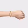 Reloj analógico joya con brazalete cadena de acero dorada Oval Time - Imagen 2