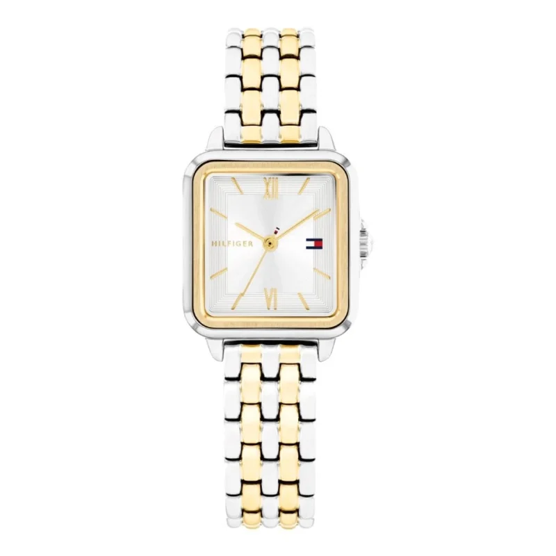 Reloj Tommy Hilfiger acero rectangular bicolor