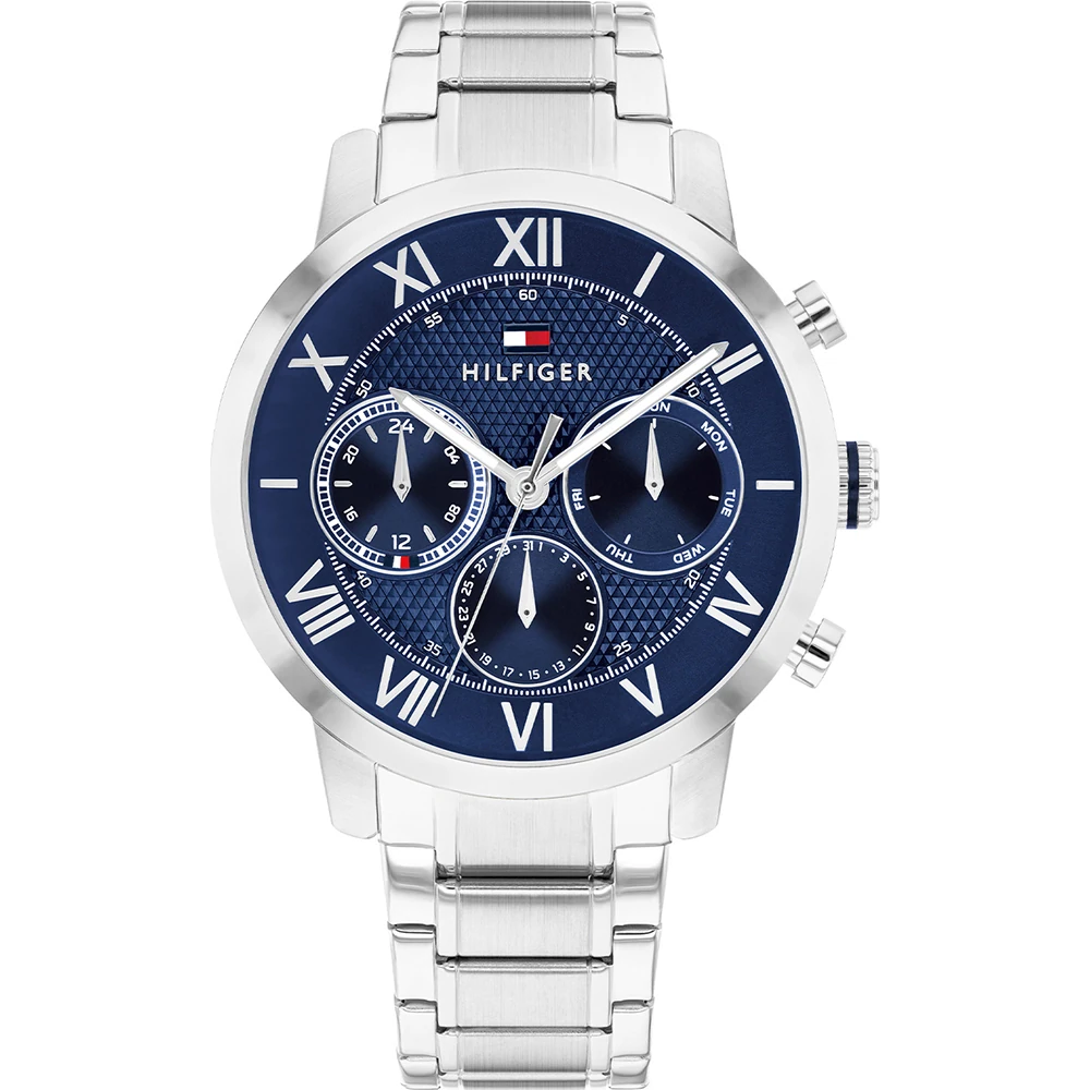 Reloj Tommy Hilfiger acero multifunción esfera azul Thoxf