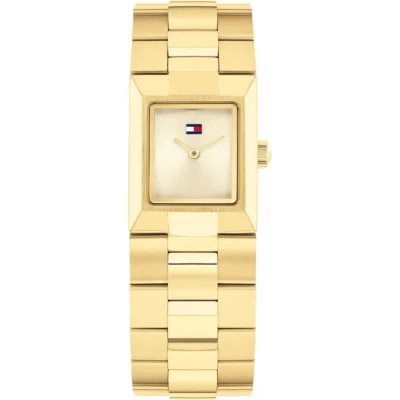 Reloj Tommy Hilfiger acero rectangular dorado