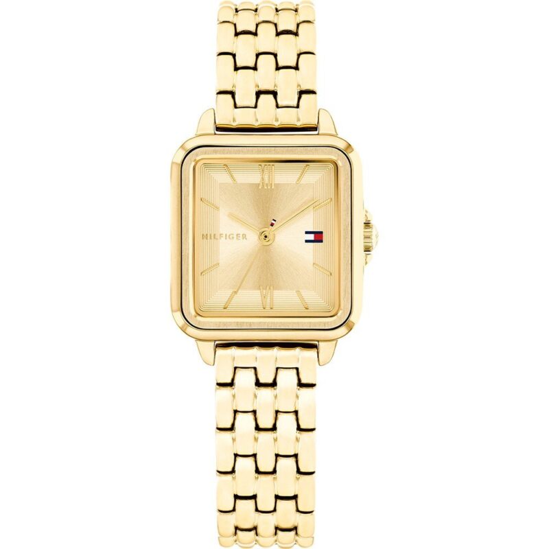 Reloj Tommy Hilfiger acero rectangular dorado