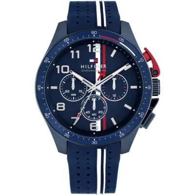 Reloj Tommy Hilfiger acero multifunción silicona azul