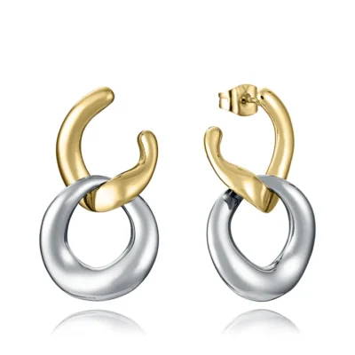 Pendientes Viceroy acero bicolor eslabones