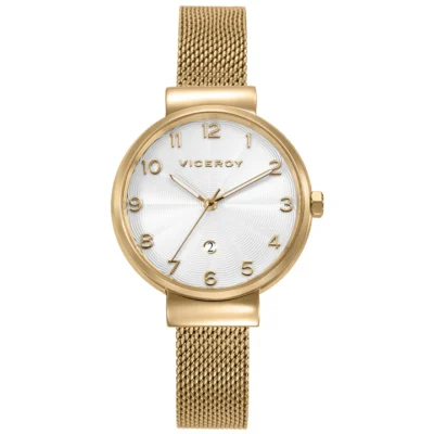 Reloj Viceroy señora acero IP dorado y malla milanesa