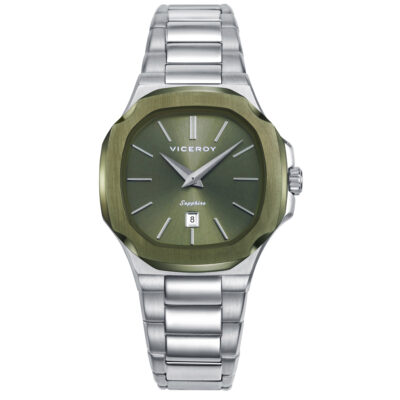 Reloj Viceroy señora acero con forma octogonal verde Laura Escanes