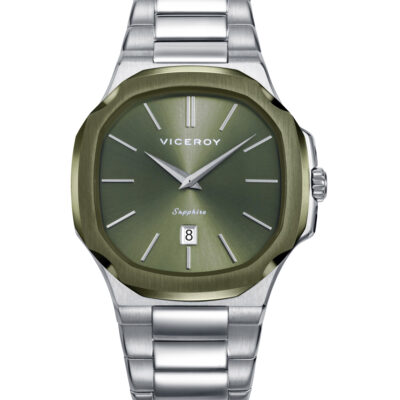 Reloj Viceroy hombre acero con forma octogonal verde