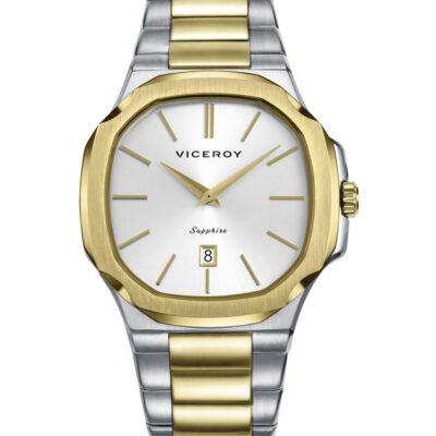 Reloj Viceroy hombre acero con forma octogonal bicolor