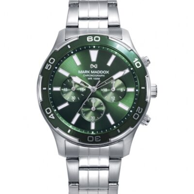 Reloj de Hombre Mark Maddox crono esfera verde