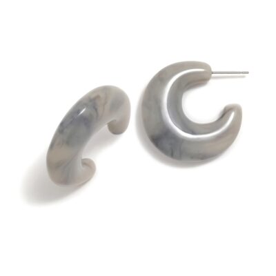 Pendientes criollas Pertegaz resina grey magma