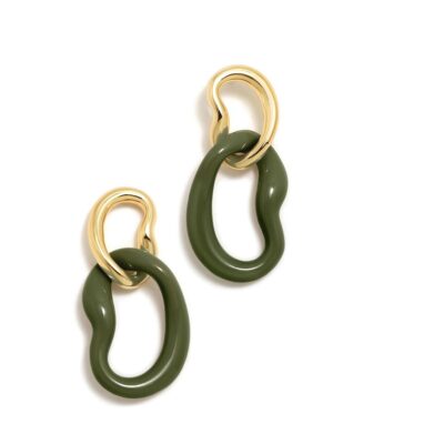 Pendientes Pertegaz dorados resina Carlota