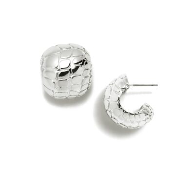 Pendientes criollas Pertegaz croco silver