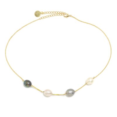 Collar barroco Pertegaz dorado perlas Formentor