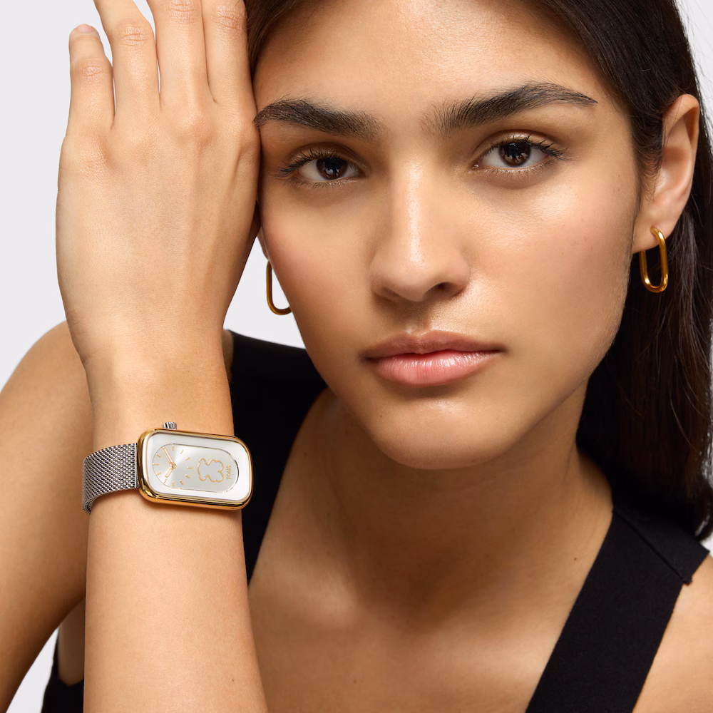 Reloj TOUS analógico acero bicolor esfera nácar T-band club - Imagen 3