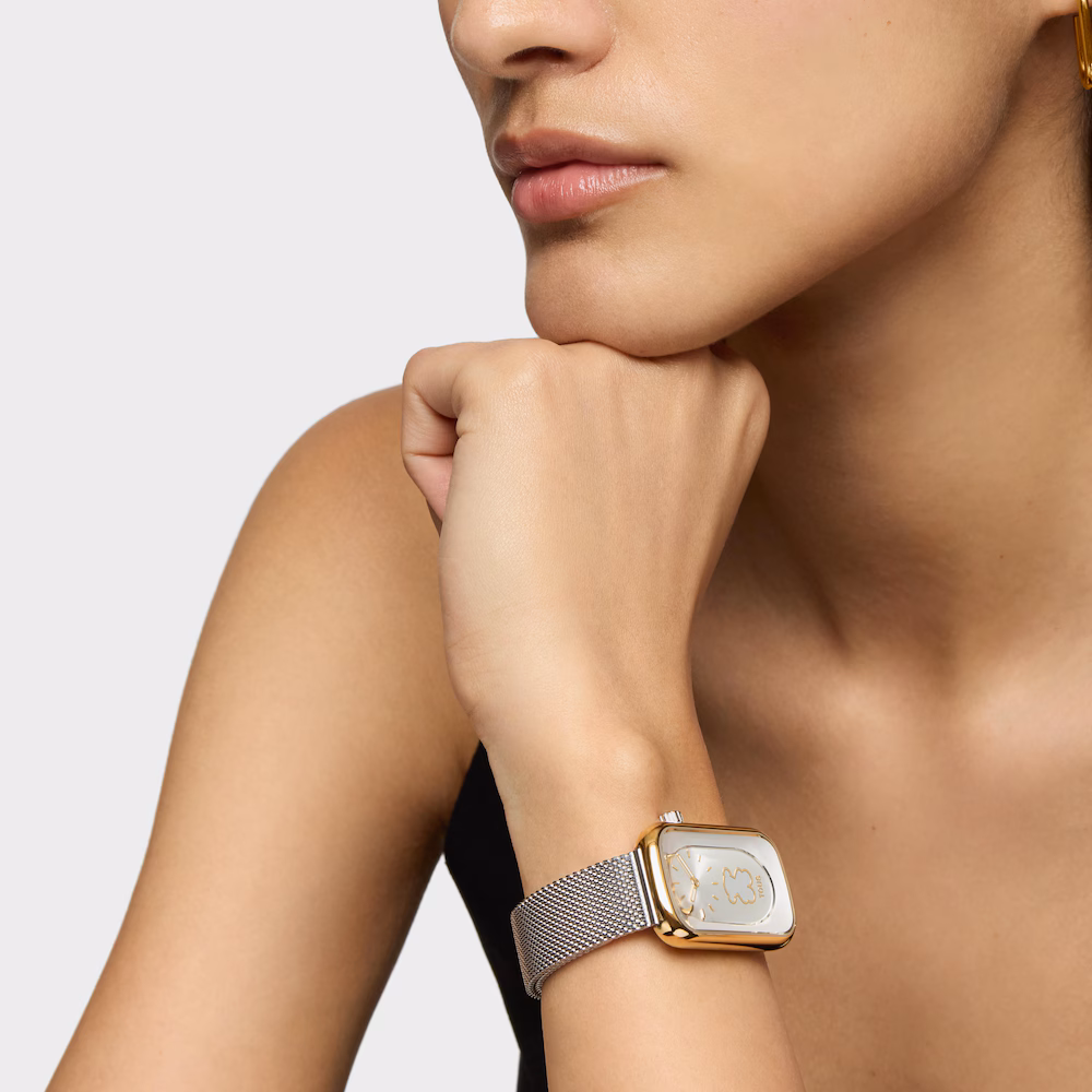 Reloj TOUS analógico acero bicolor esfera nácar T-band club - Imagen 2