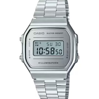 Reloj Casio Iconic unisex esfera color plata acero