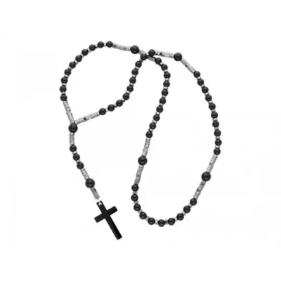 Rosario acero Liska y piedras naturales 60cm