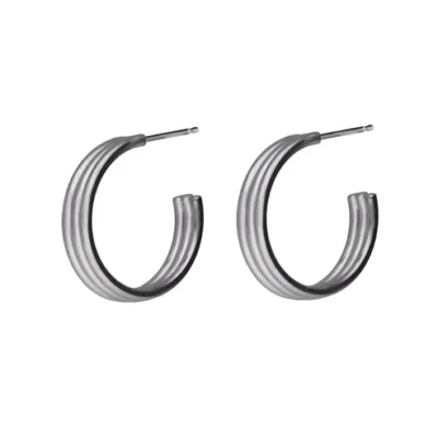 Pendientes Victoria Cruz aros círculo Nivola en Plata