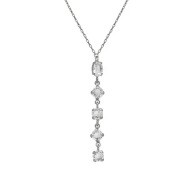 Collar Victoria Cruz colección Buenos Días con cristal en Plata