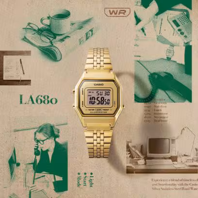 Reloj Casio Iconic unisex dorado LA680WEGA - Imagen 3